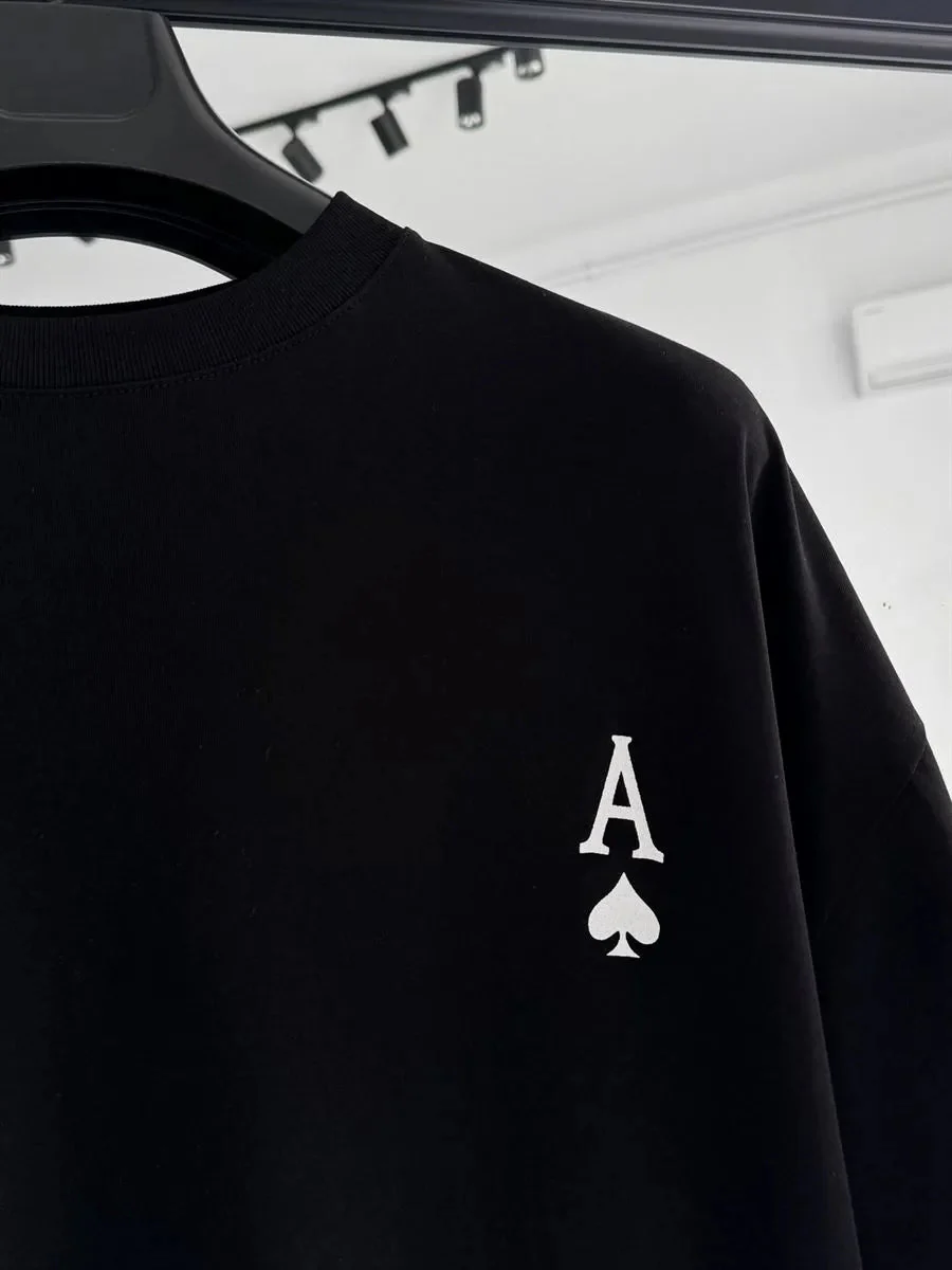 Premium Black "Ace" Printed Oversize T-Shirt - Image 5