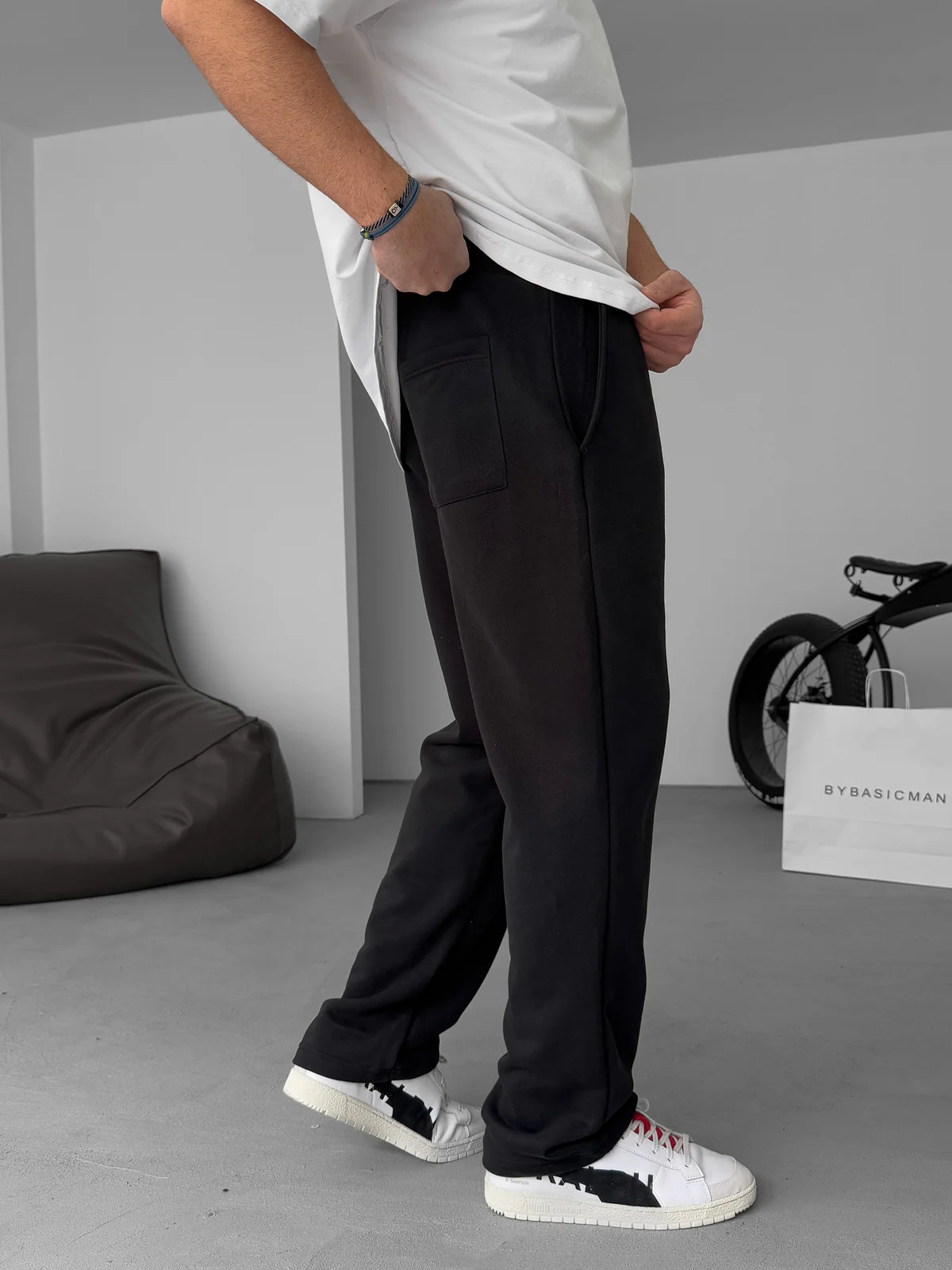 Premium Black "Kep's" Printed Summer Sweatpants - Image 2