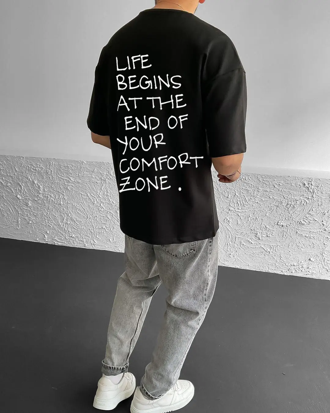 Black Life Printed Oversize T-Shirt