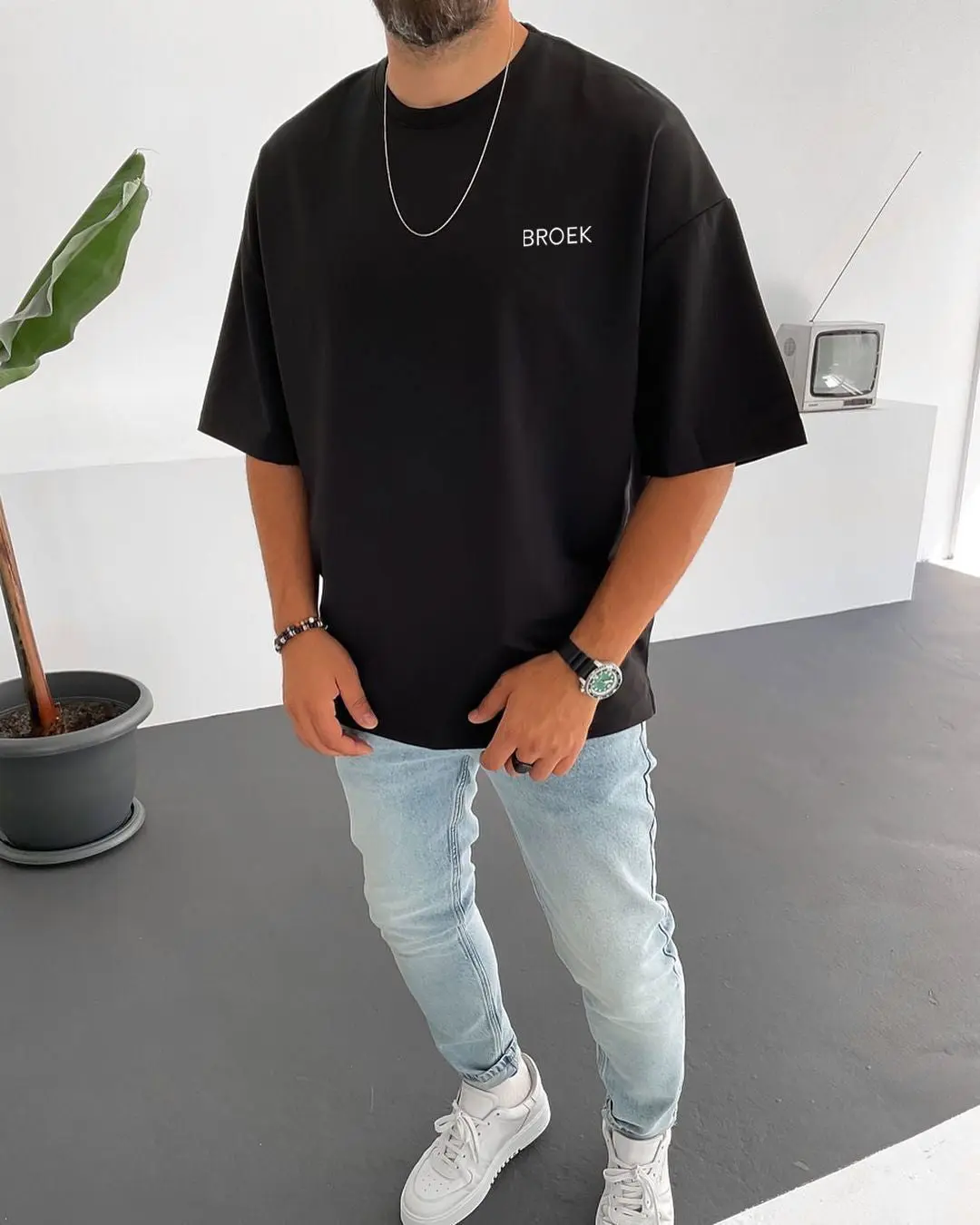 Black Life Printed Oversize T-Shirt - Image 2