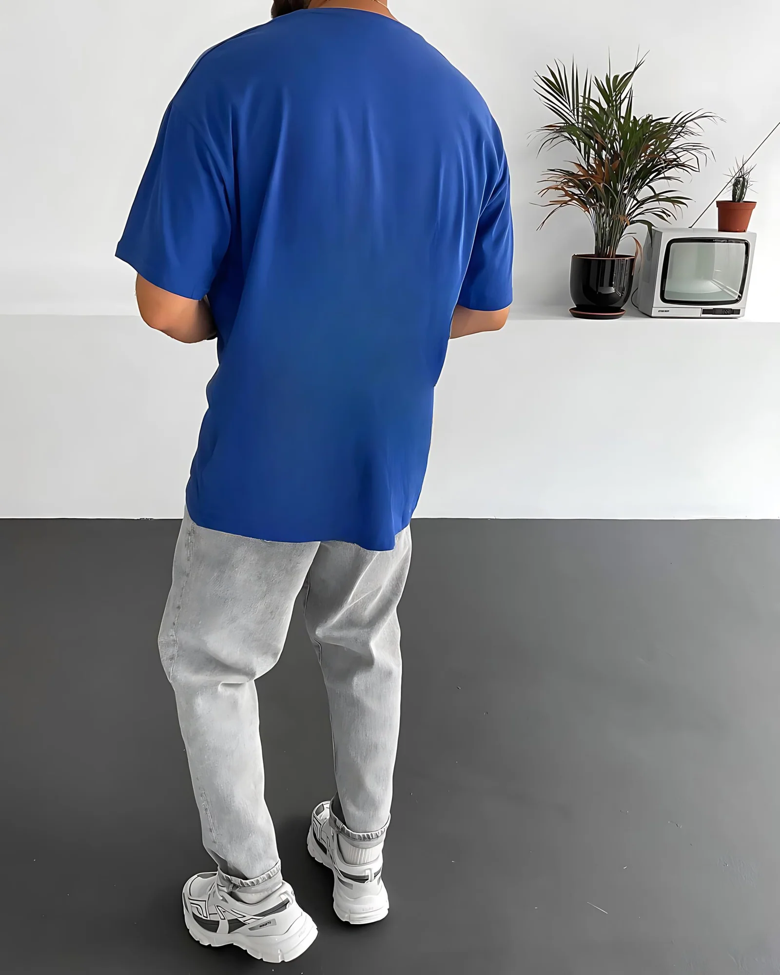 Royal Blue "Eagle" Printed Oversize T-Shirt - Image 2