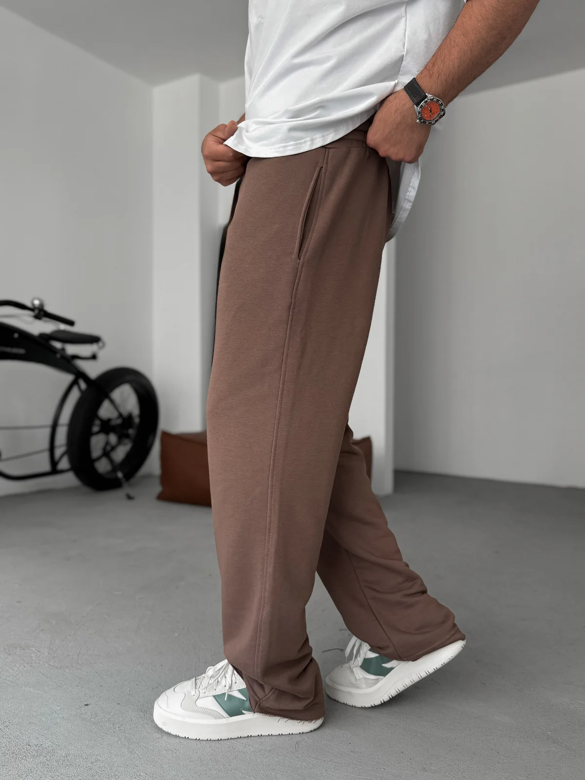 Brown Basic Summer Sweatpants - Image 3