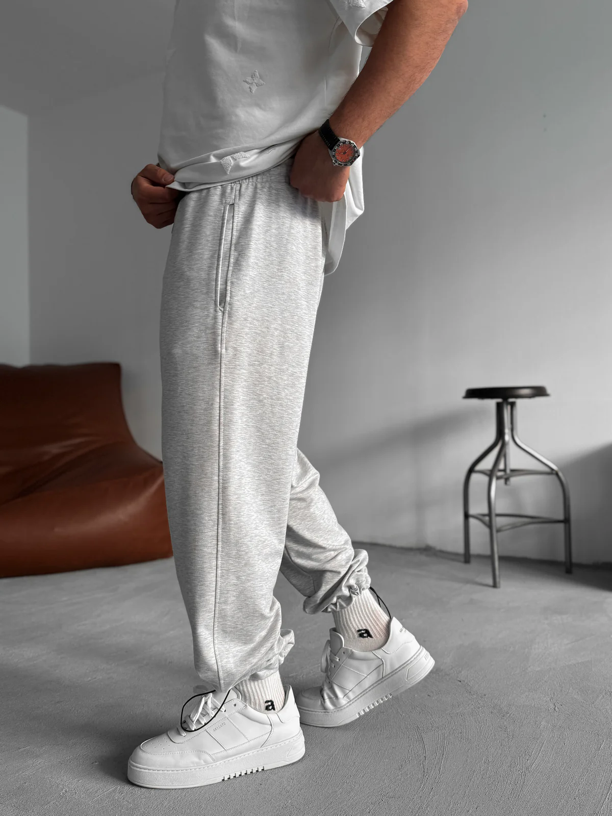 Premium Light-Gray Basic Summer Sweatpants - Image 5