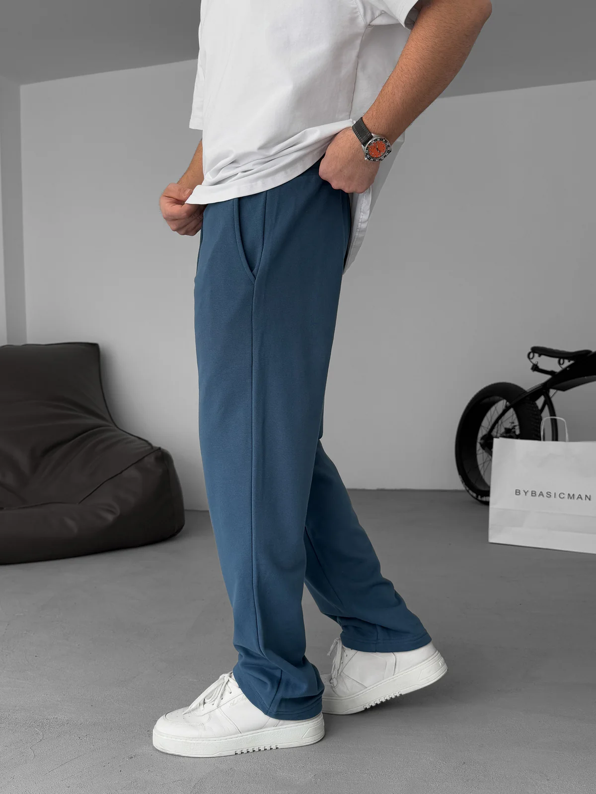 Petrol Basic Summer Sweatpants - Image 3