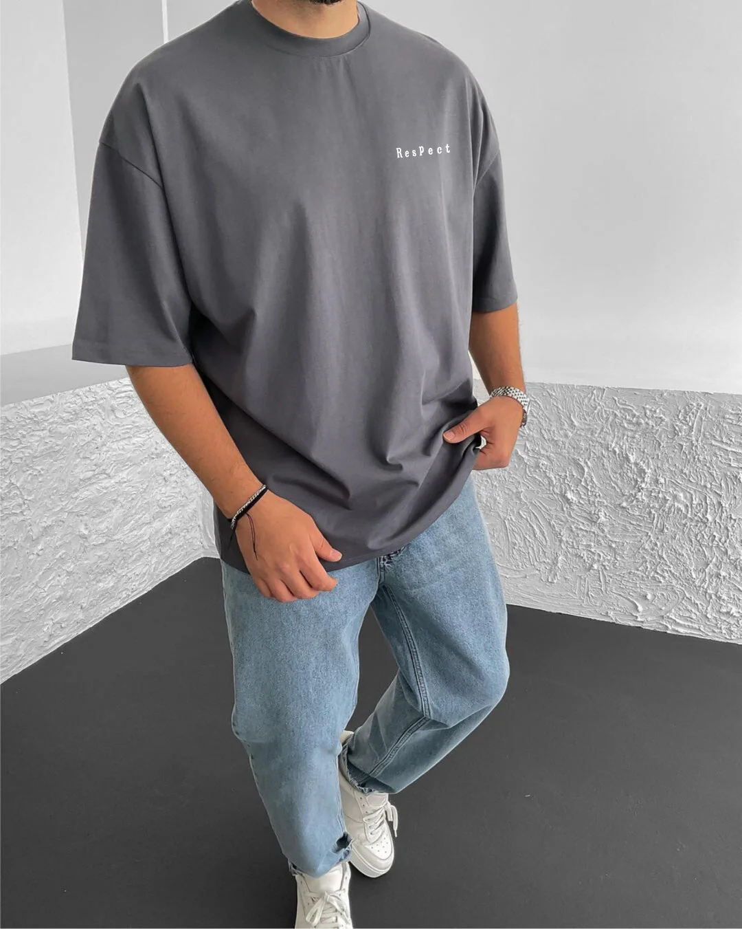 Smoked "Flower" Printed Oversize T-Shirt - Image 2
