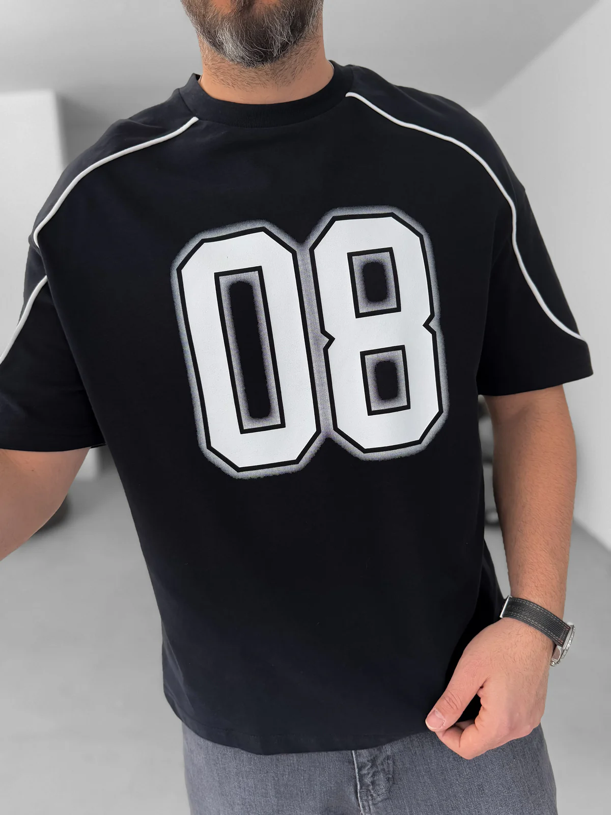 Limited Edition Black Printed T-Shirt 08 - Image 2