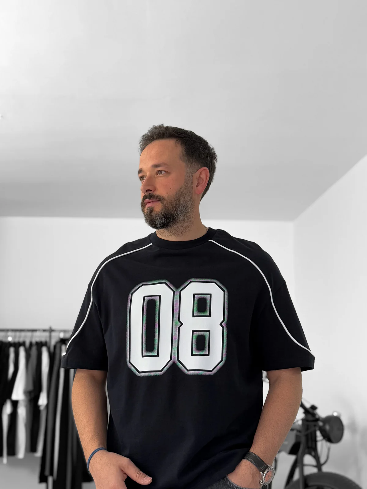 Limited Edition Black Printed T-Shirt 08 - Image 3