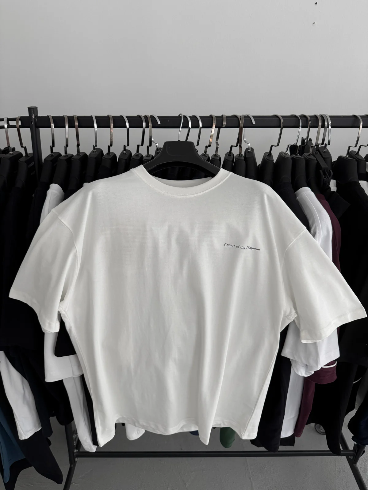 White "444" printed Oversize T-Shirt - Image 6