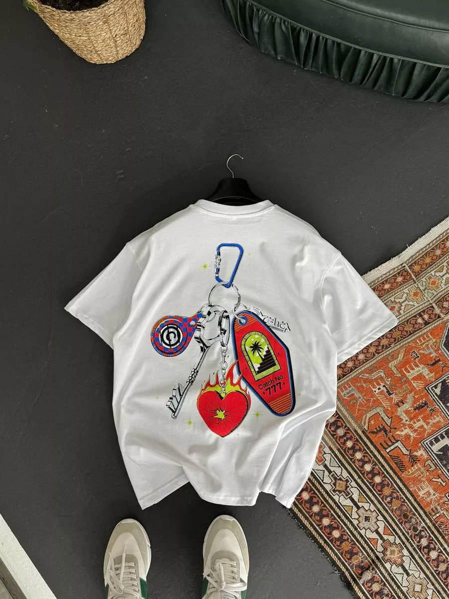 White "777" Printed Oversize T-Shirt - Image 4