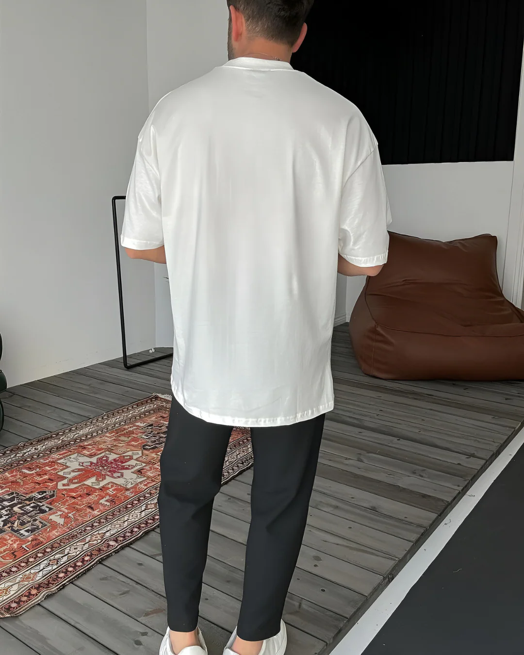 White "Loser" Printed Oversize T-Shirt - Image 2