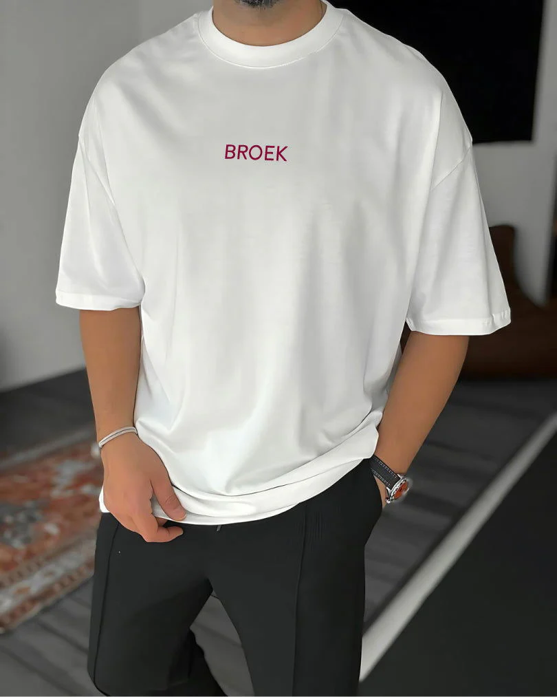 White "Success" Printed Oversize T-Shirt - Image 2